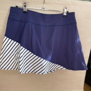 Southern Tide Navy and White Striped performance tennis skirt in medium.